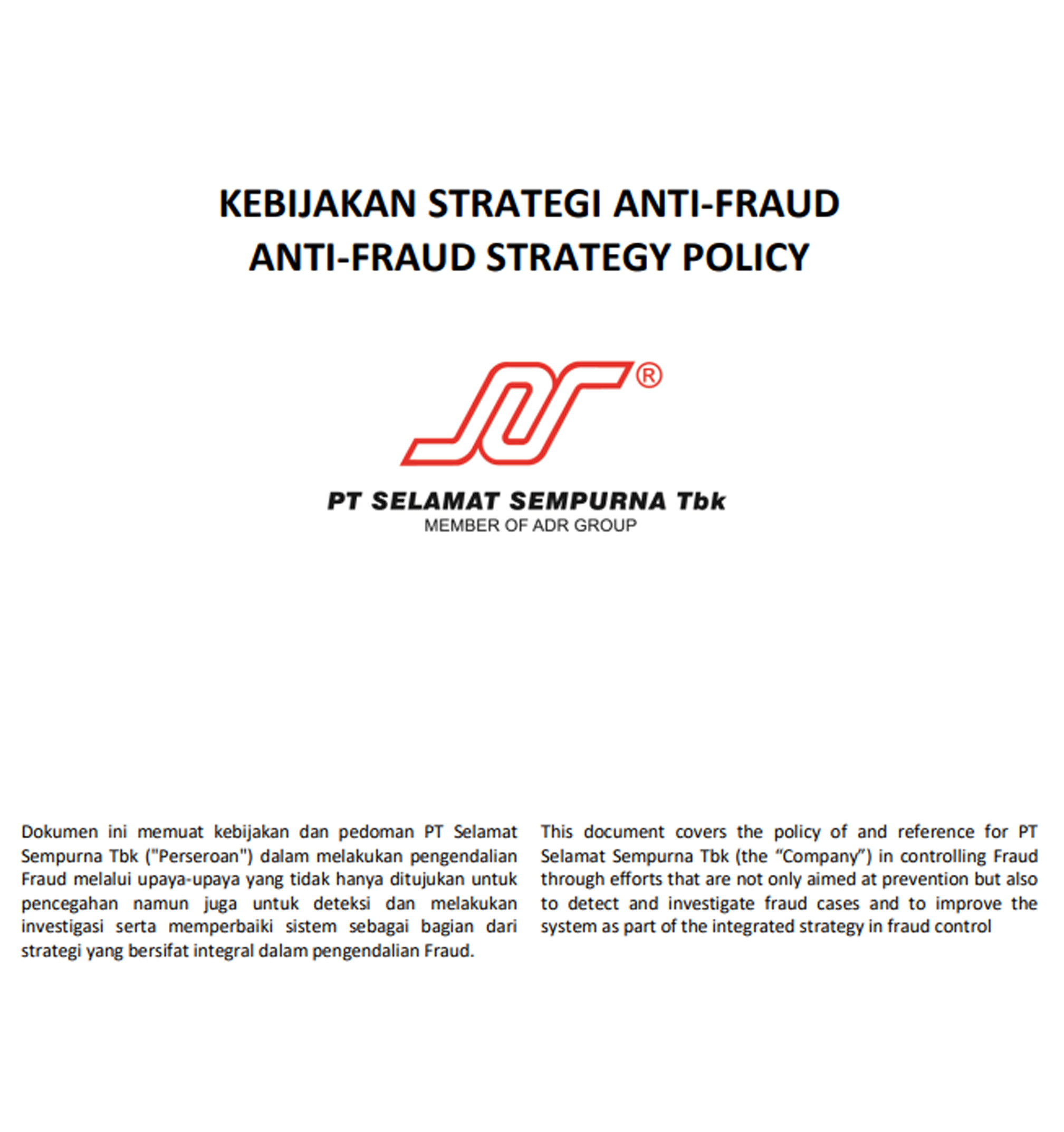 Anti Fraud Policy